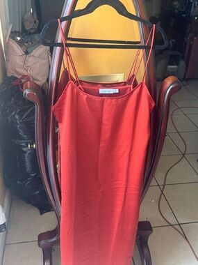 Beautiful Rustic Orange Calvin Klein Slip Dress!!!